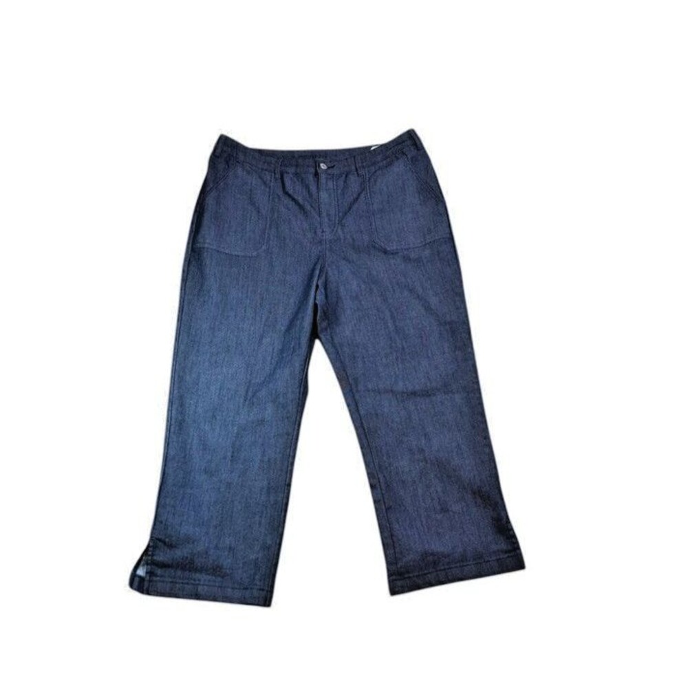 Anybody Cropped Button Front Denim Pants Womens Size 18W Plus Jeans High Waist